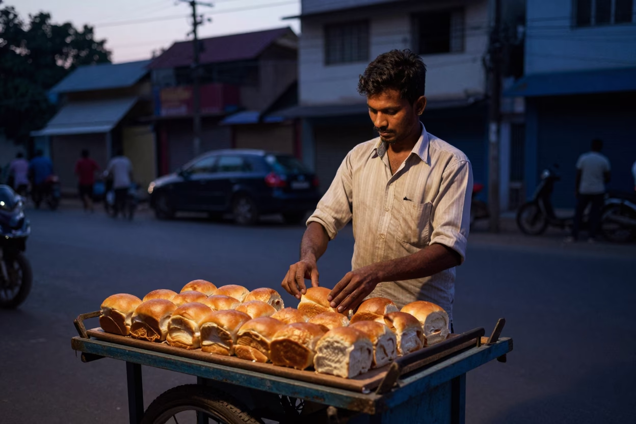 The Still Hours Before Dawn Light on Before Dawn in Kolkata in in Kolkata, India