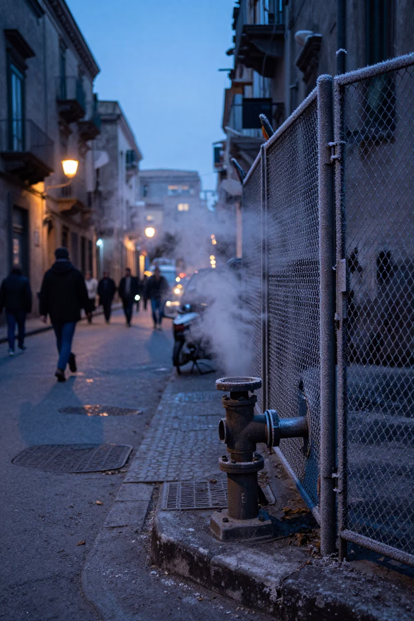 The Still Hours Before Dawn Light on Before Dawn in Palermo in in Palermo, Italy