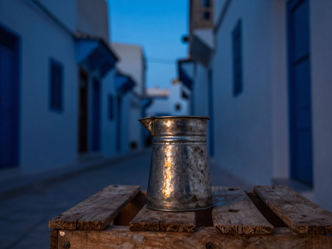 The Still Hours Before Dawn Light on Before Sunrise in Tunis in in Tunis, Tunisia