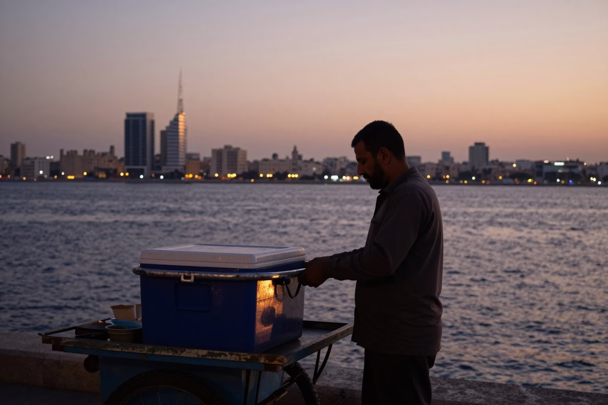 The Still Hours Before Dawn Light on Dawn Light in Alexandria in in Alexandria, Egypt