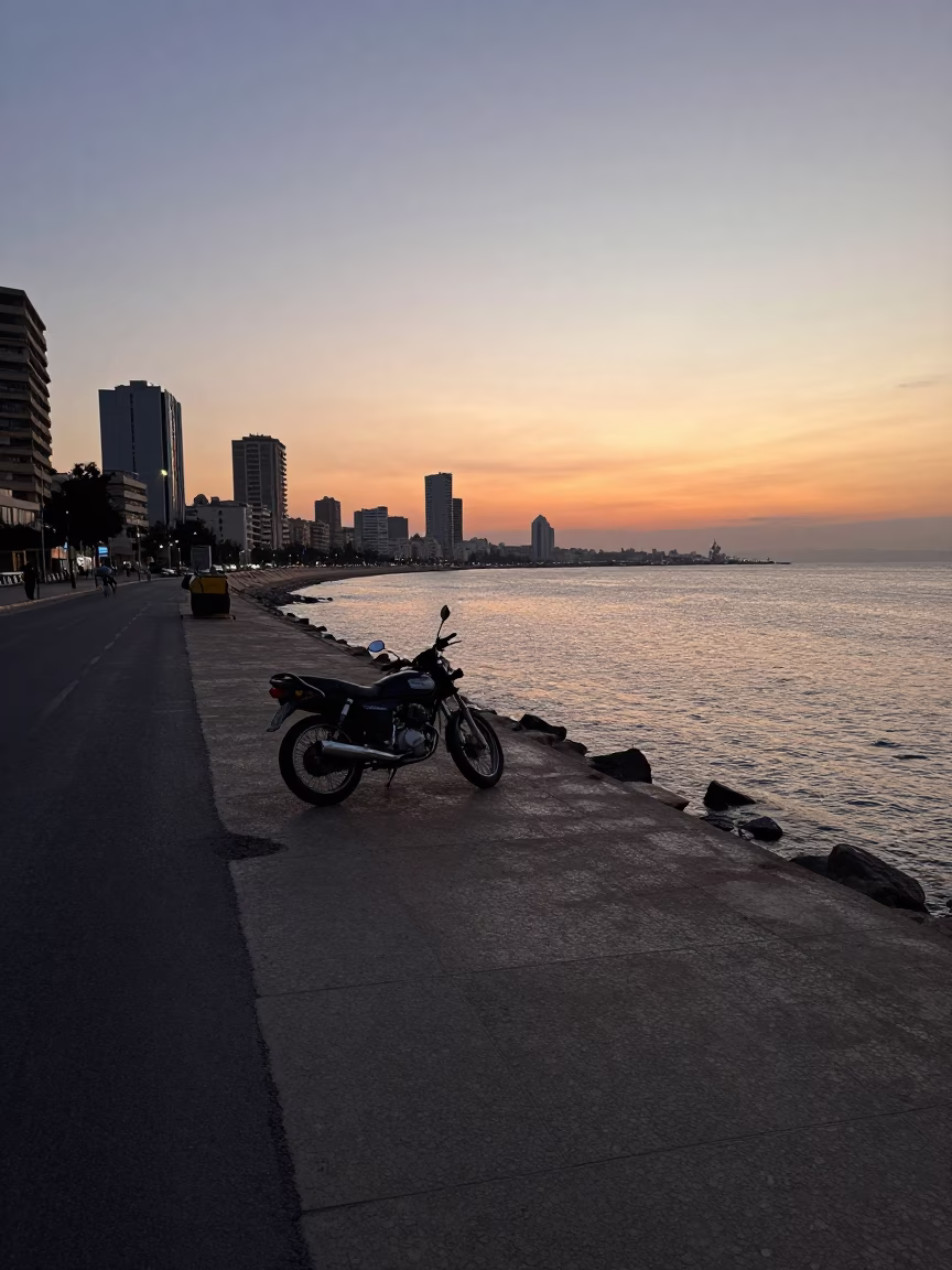 The Still Hours Before Dawn Light on Dawn Light in Beirut in in Beirut, Lebanon