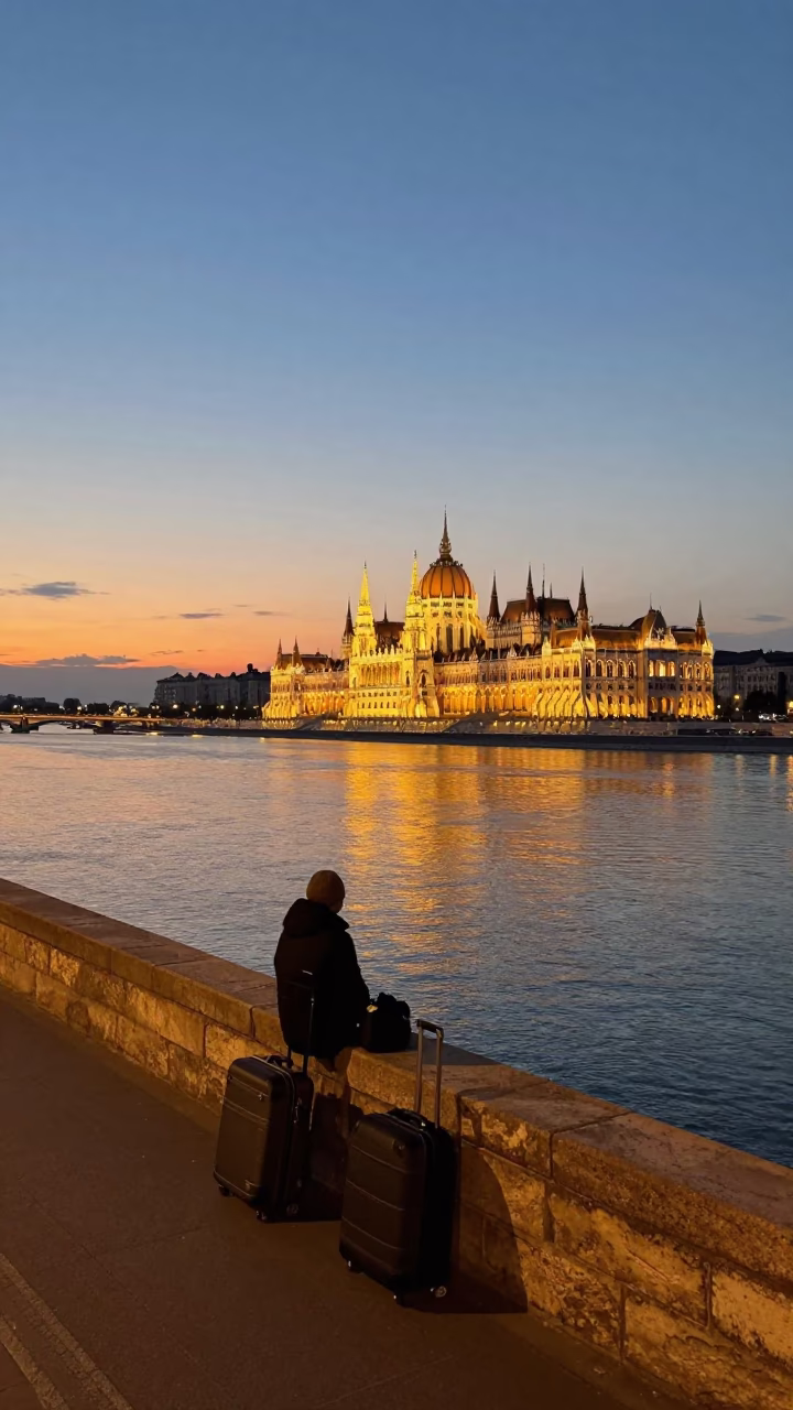 The Still Hours Before Dawn Light on Dawn Light in Budapest in in Budapest, Hungary