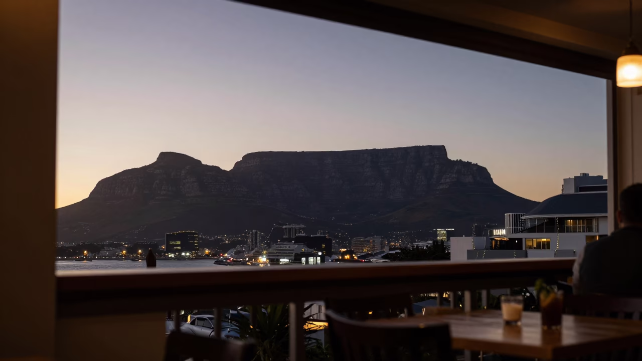 The Still Hours Before Dawn Light on Dawn Light in Cape Town in in Cape Town, South Africa