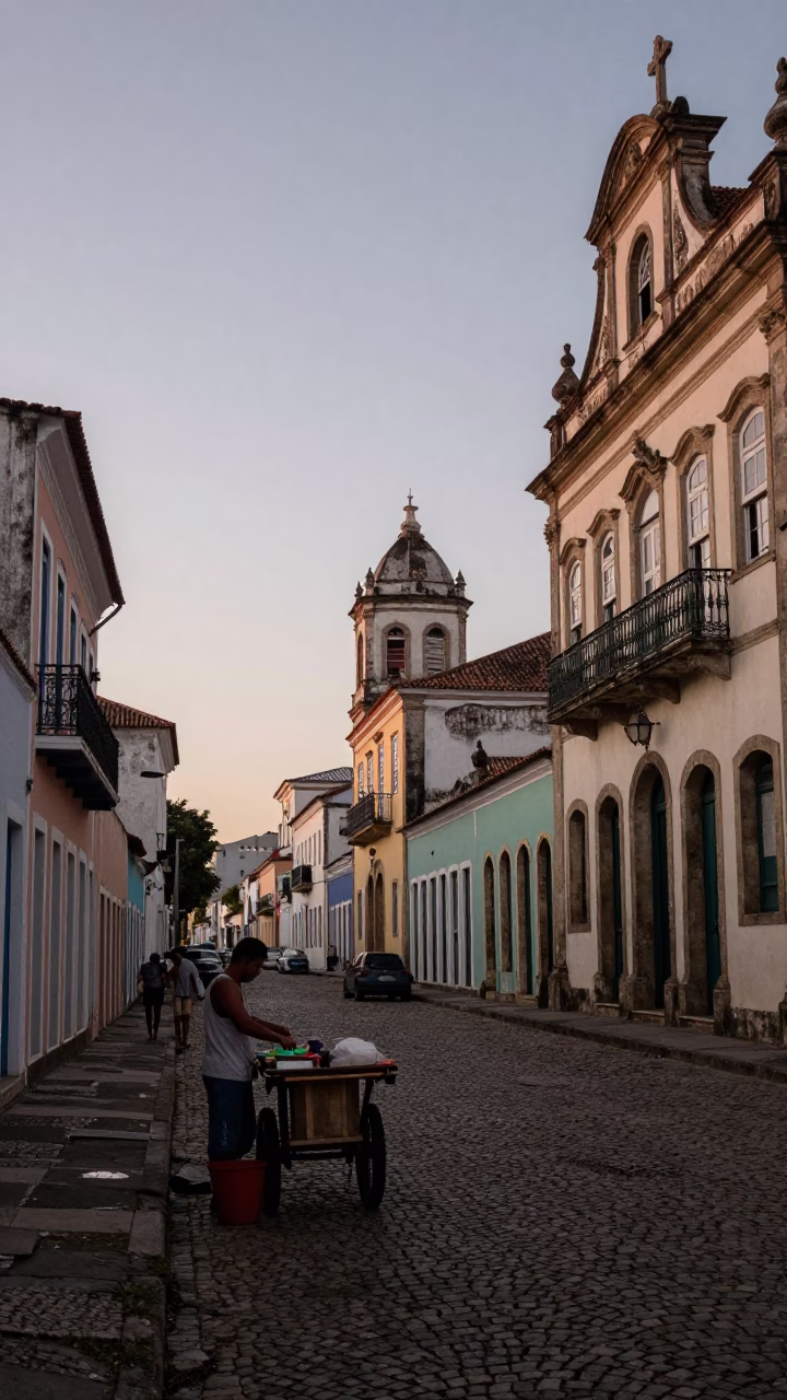 The Still Hours Before Dawn Light on Dawn Light in Salvador in in Salvador, Brazil