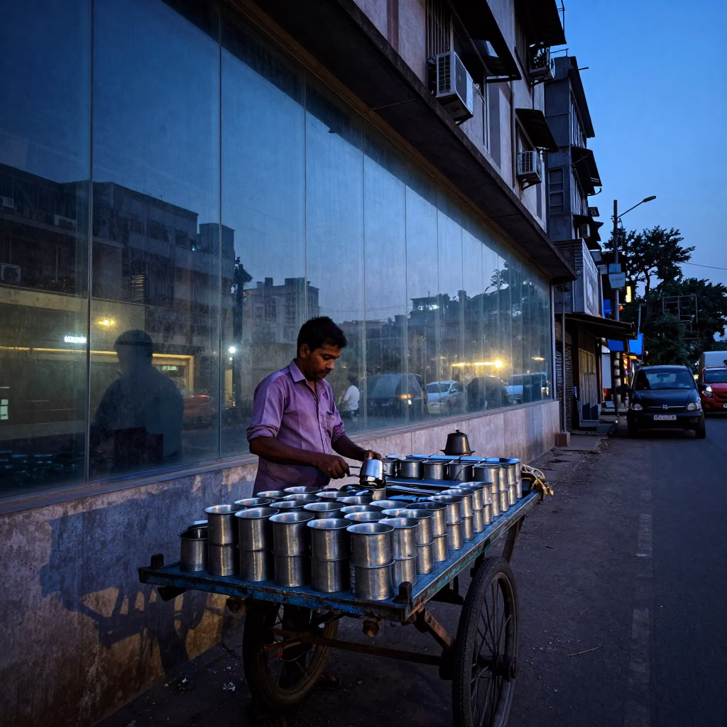 The Still Hours Before Dawn Light on Dawn Preparation in Mumbai in in Mumbai, India