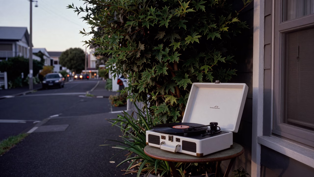 The Still Hours Before Dawn Light on Street Scene in Christchurch in in Christchurch, New Zealand