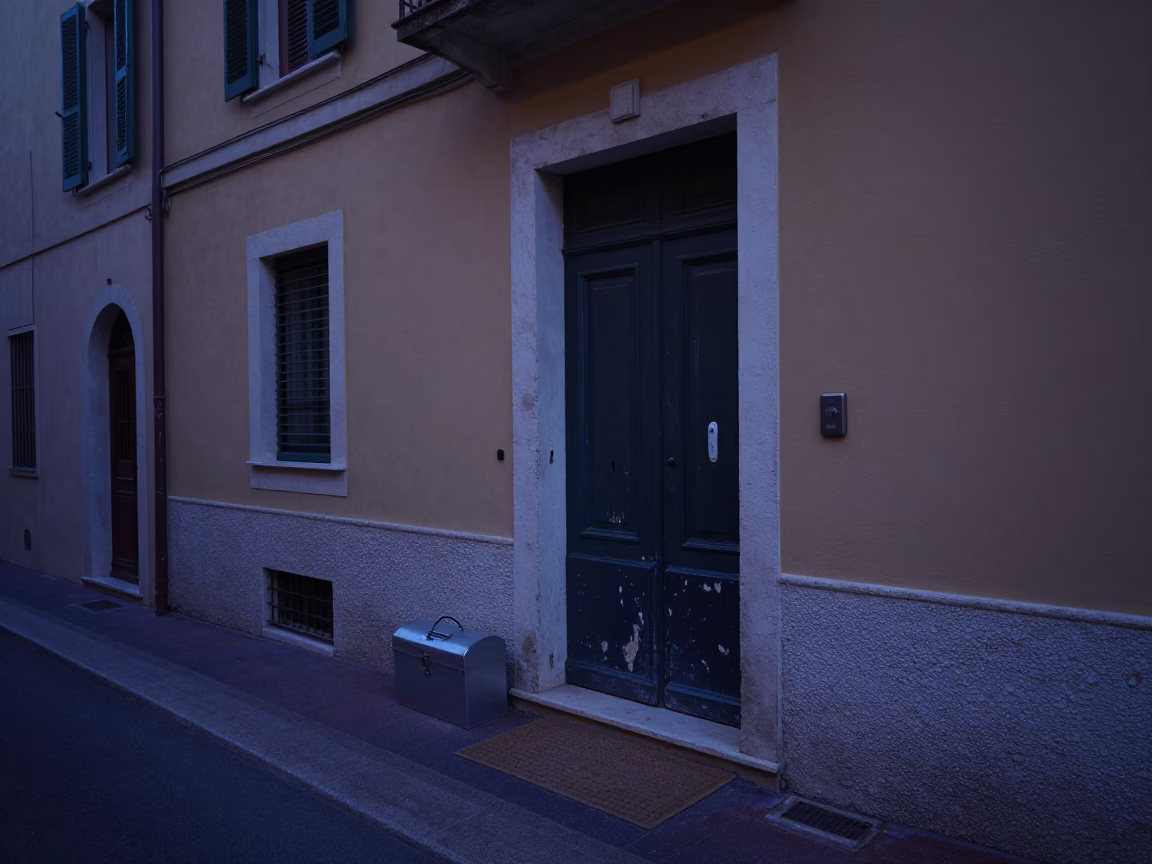The Still Hours Before Dawn Light on Street Scene in Nice in in Nice, France