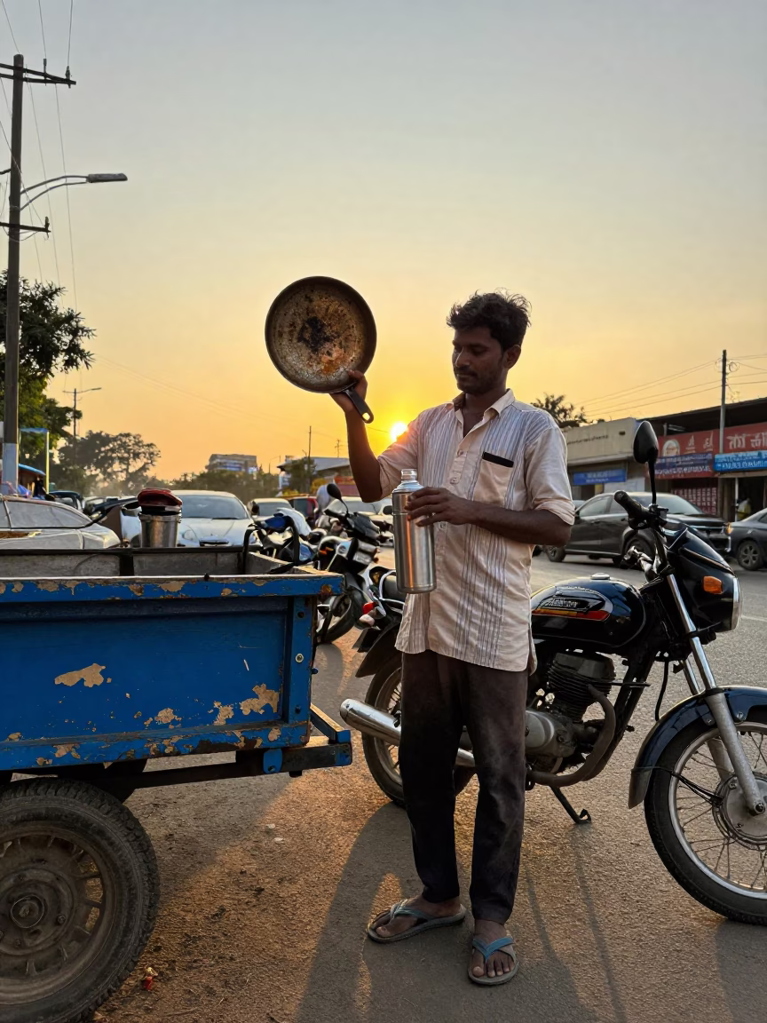 Thermos in Chennai at Golden Hour in in Chennai, India