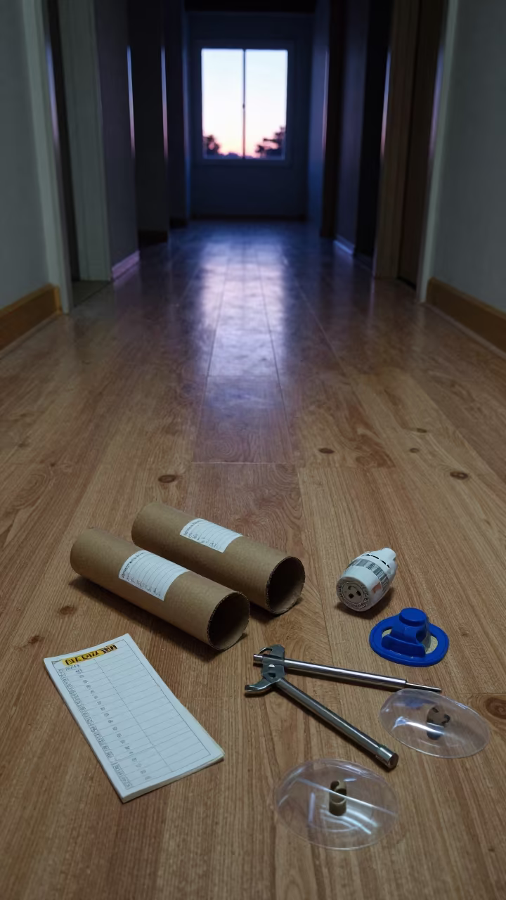 Thermostat Kit in Ontario Mechanical Room Twilight in in a mechanical room under buildout in Ontario