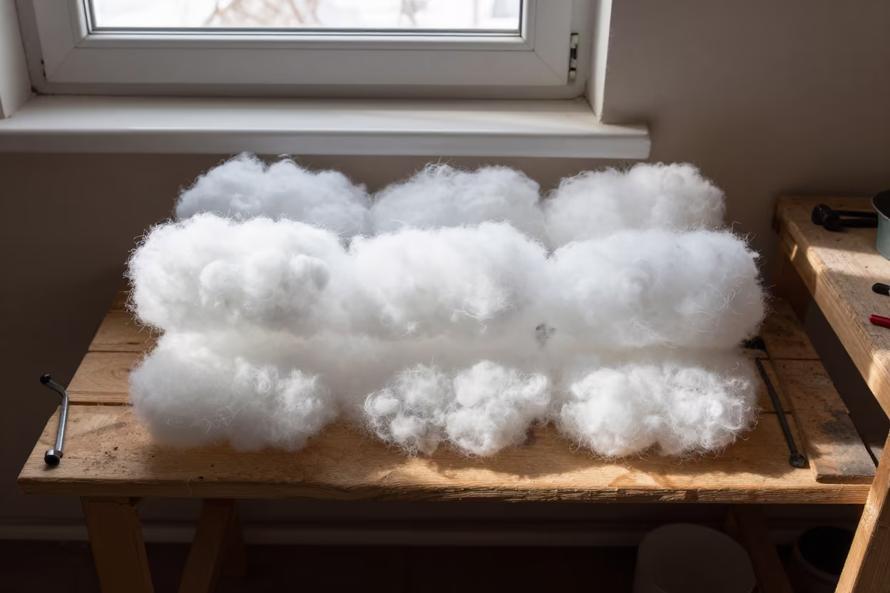 Three Clouds on Bishkek Workshop Shelf in on a workshop shelf in Bishkek