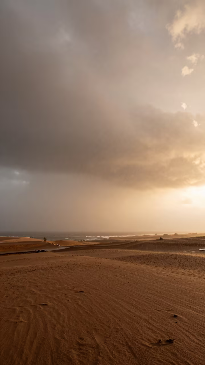 Thunderstorm Outflow Boundary Through Marine Fog Etah in through low marine fog near Etah