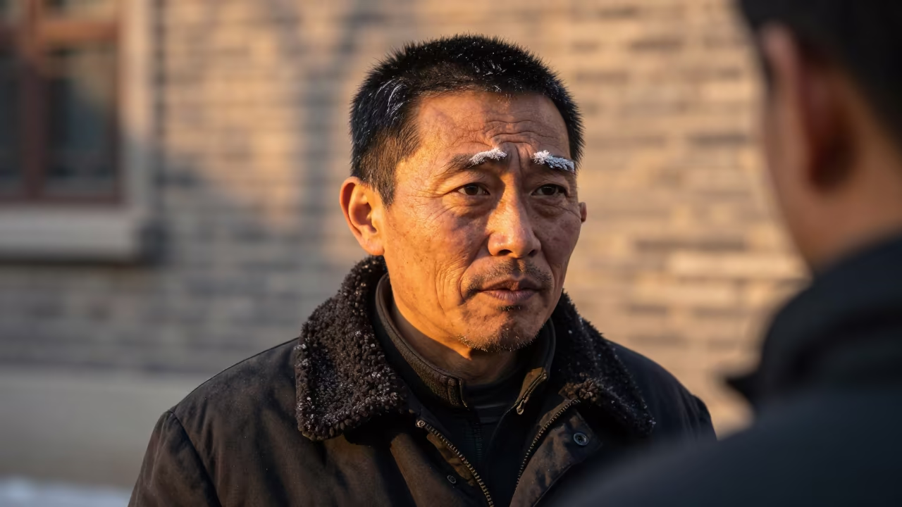Tianjin Chaplain in Amber Winter Sunset Light in in the old quarter in Tianjin