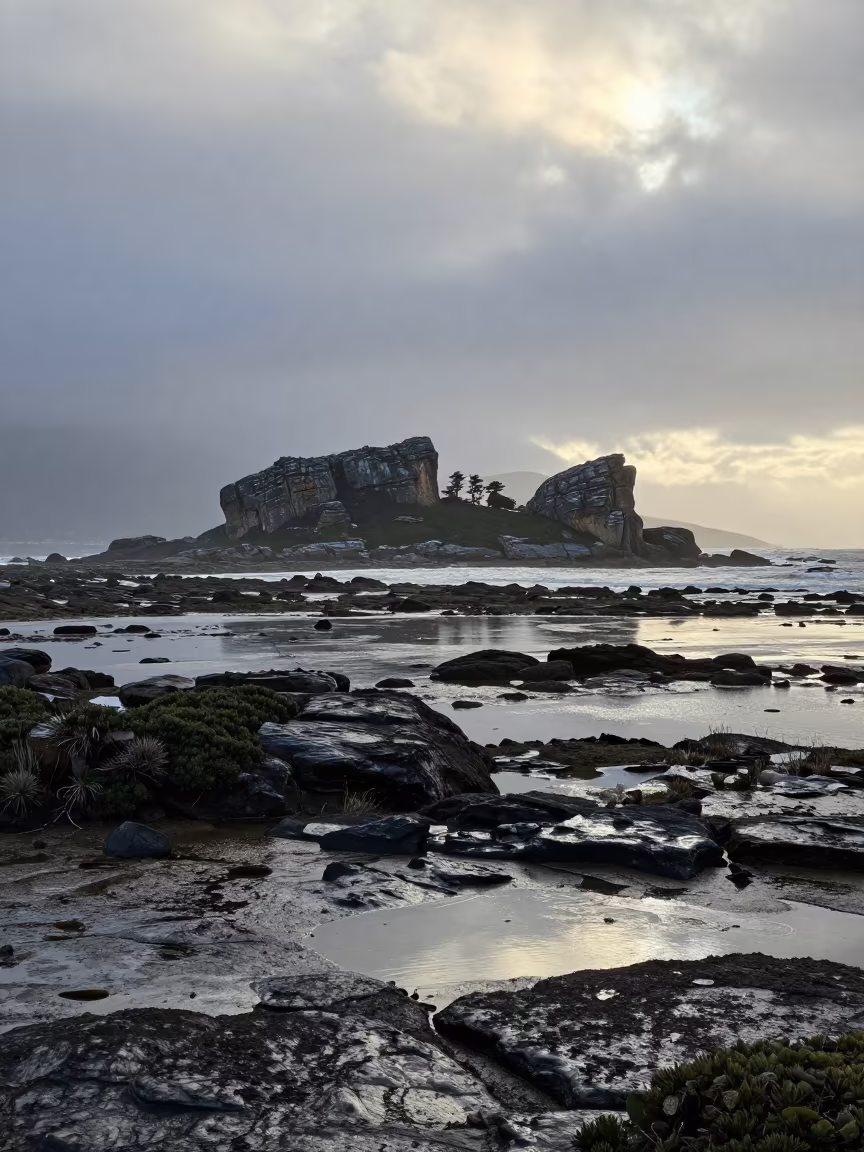 Tidal Island at Dawn Near Stellenbosch in near Stellenbosch
