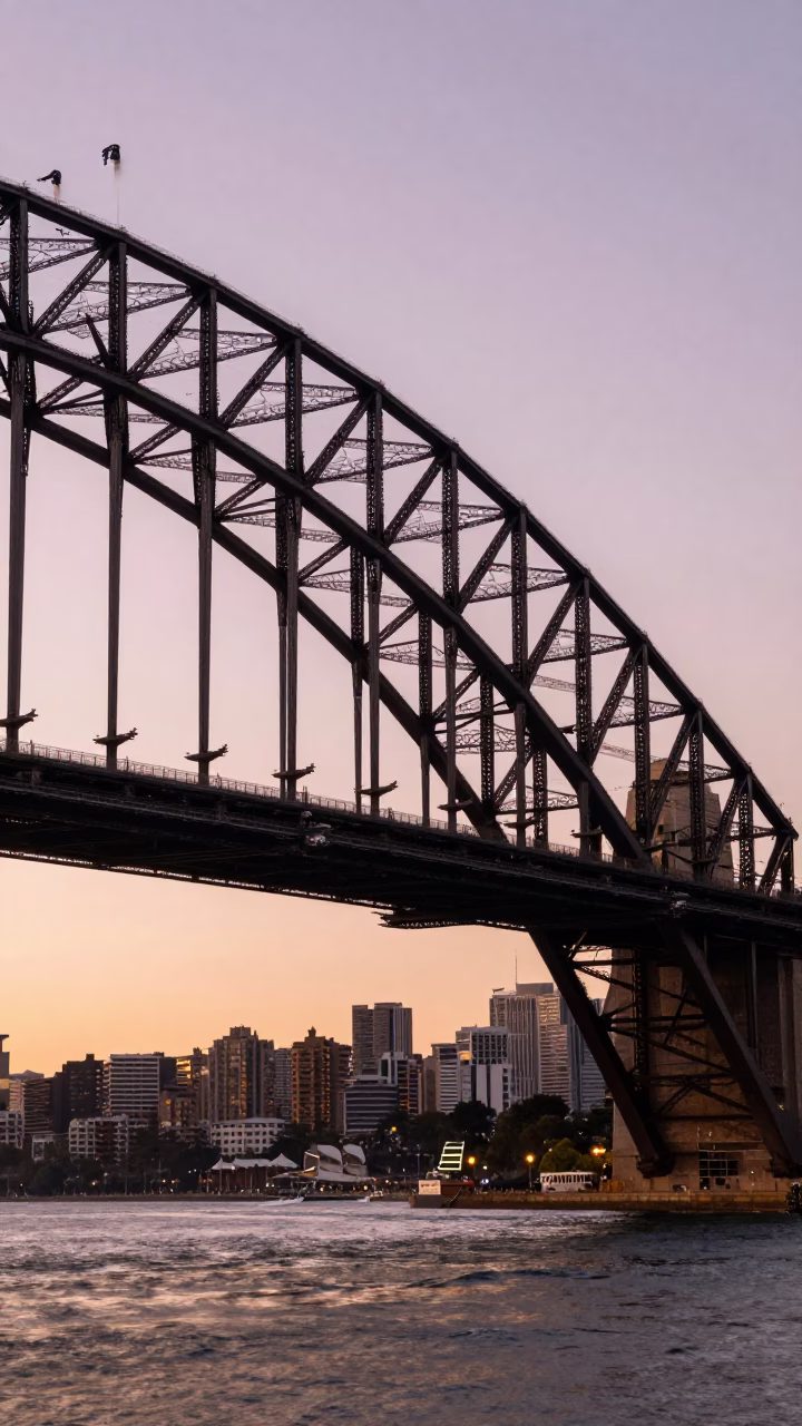 Tidal Water in Sydney at Sunset Light in in Sydney, New South Wales, Australia
