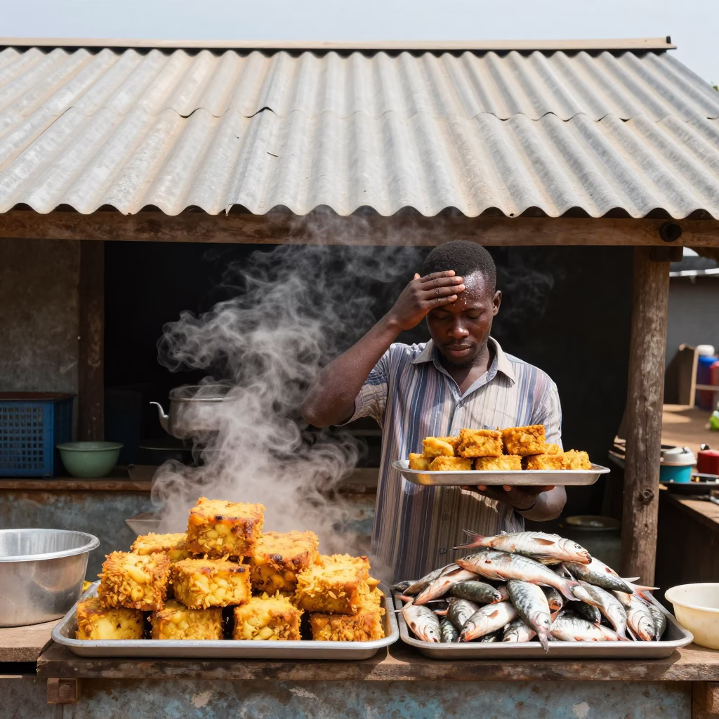 Tilapia in Accra at Flat Noon Light in in Accra, Ghana