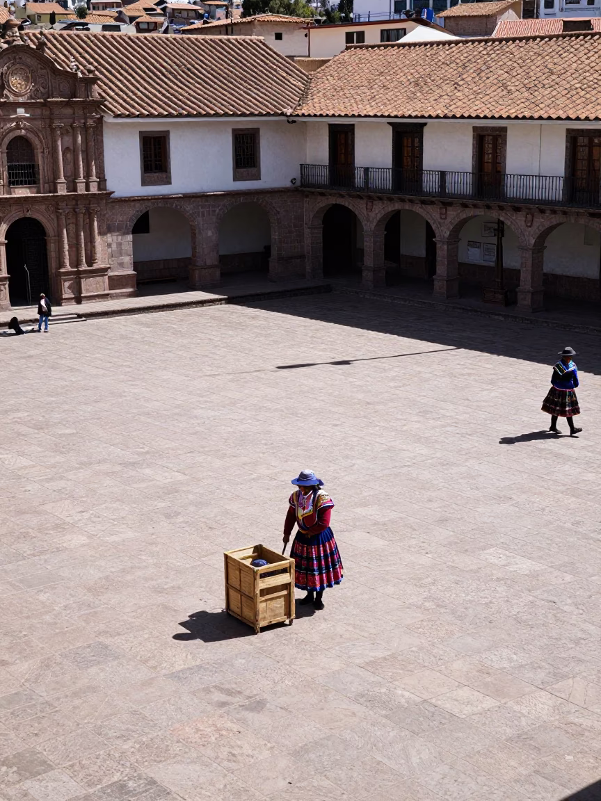 Tiled Courtyard in Cusco in in Cusco, Peru