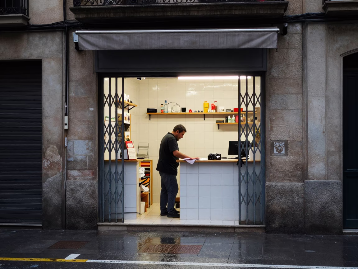 Tiled Shop in Barcelona in in Barcelona, Spain