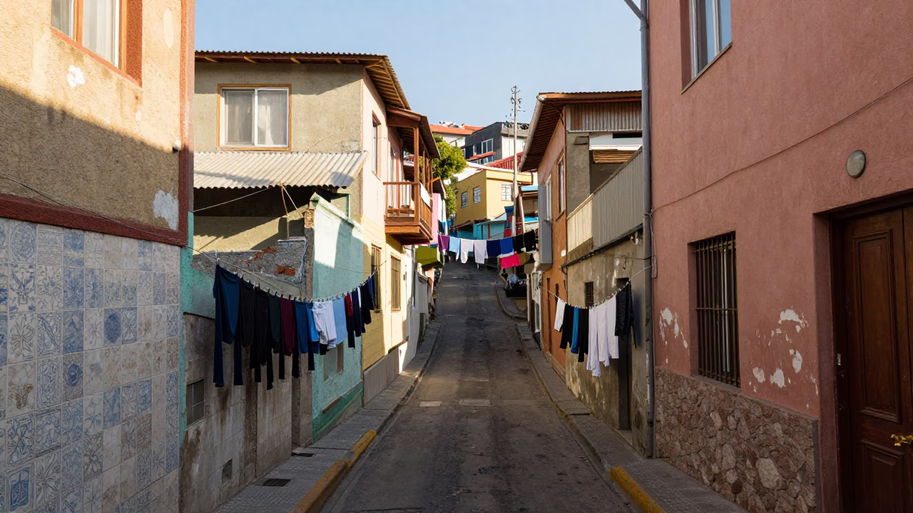 Tiles at Afternoon Light in in Valparaiso, Chile