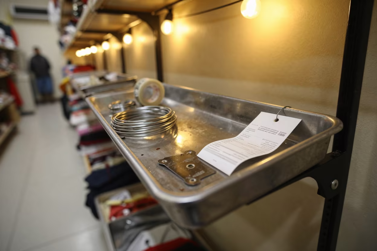Till Clip Tray in Sahiwal Fitting Room Corridor in inside a fitting room corridor in Sahiwal
