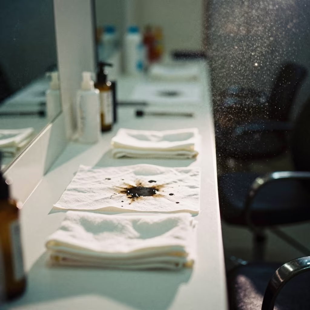 Toner Blotter on Salon Counter Dawn Monsoon in inside a salon row in Dharashiv