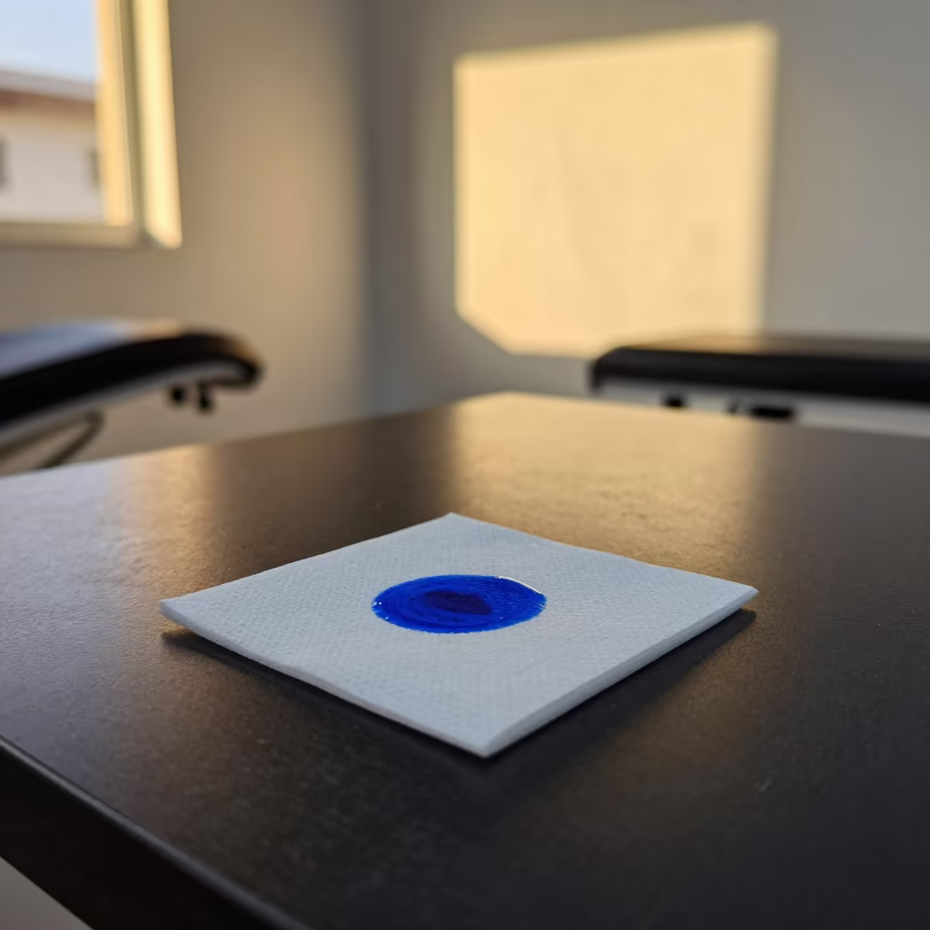 Toner Spill Blotter Pad Sunset Glow Lagos in inside a skincare treatment room near Victoria Island, Lagos