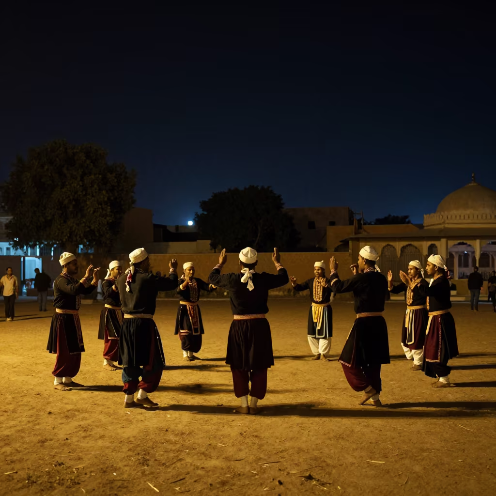 Tongan Heilala Festival Midnight Dance in at a public square during a festival near Ajmer