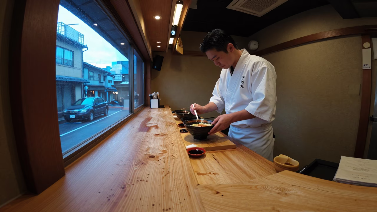Tonkotsu Bowls in Fukuoka in in Fukuoka, Japan
