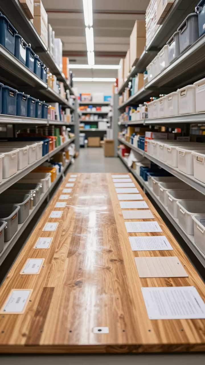 Tool Rental Inspection Board in Pretoria Stockroom in inside a stockroom behind the sales floor in Pretoria