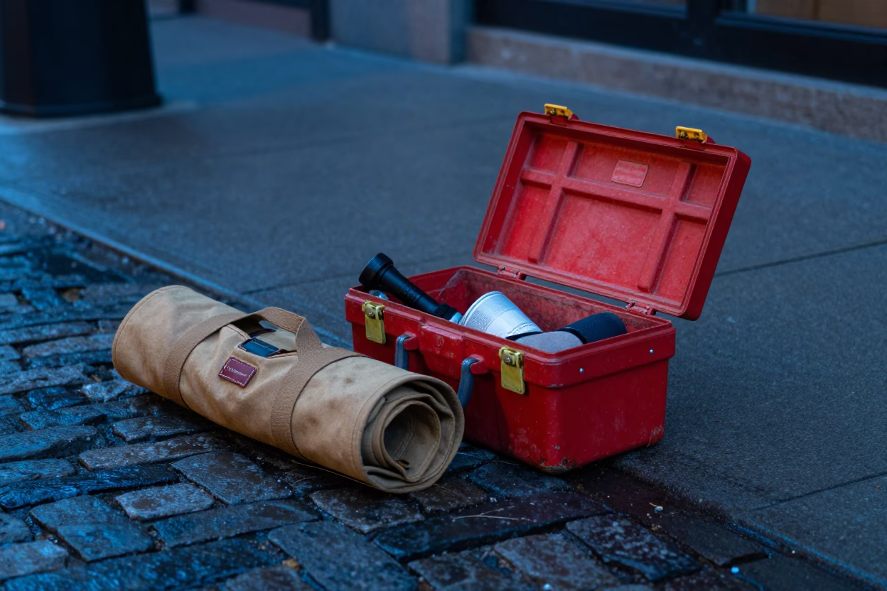 Tool Rolls at Blue Hour in New York in in New York, New York, United States