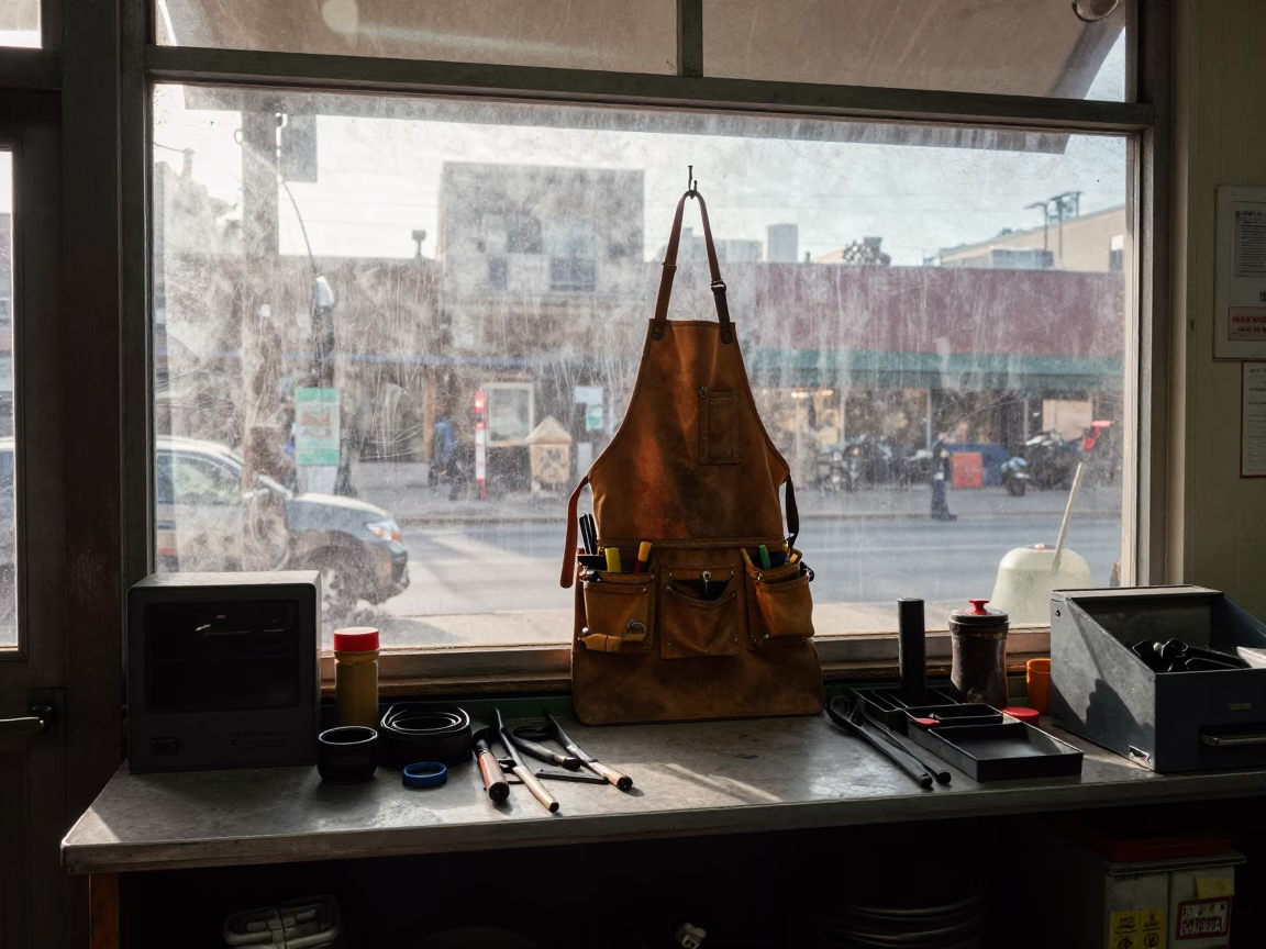 Tools just after sunrise in Chicago in in Chicago, Illinois, United States