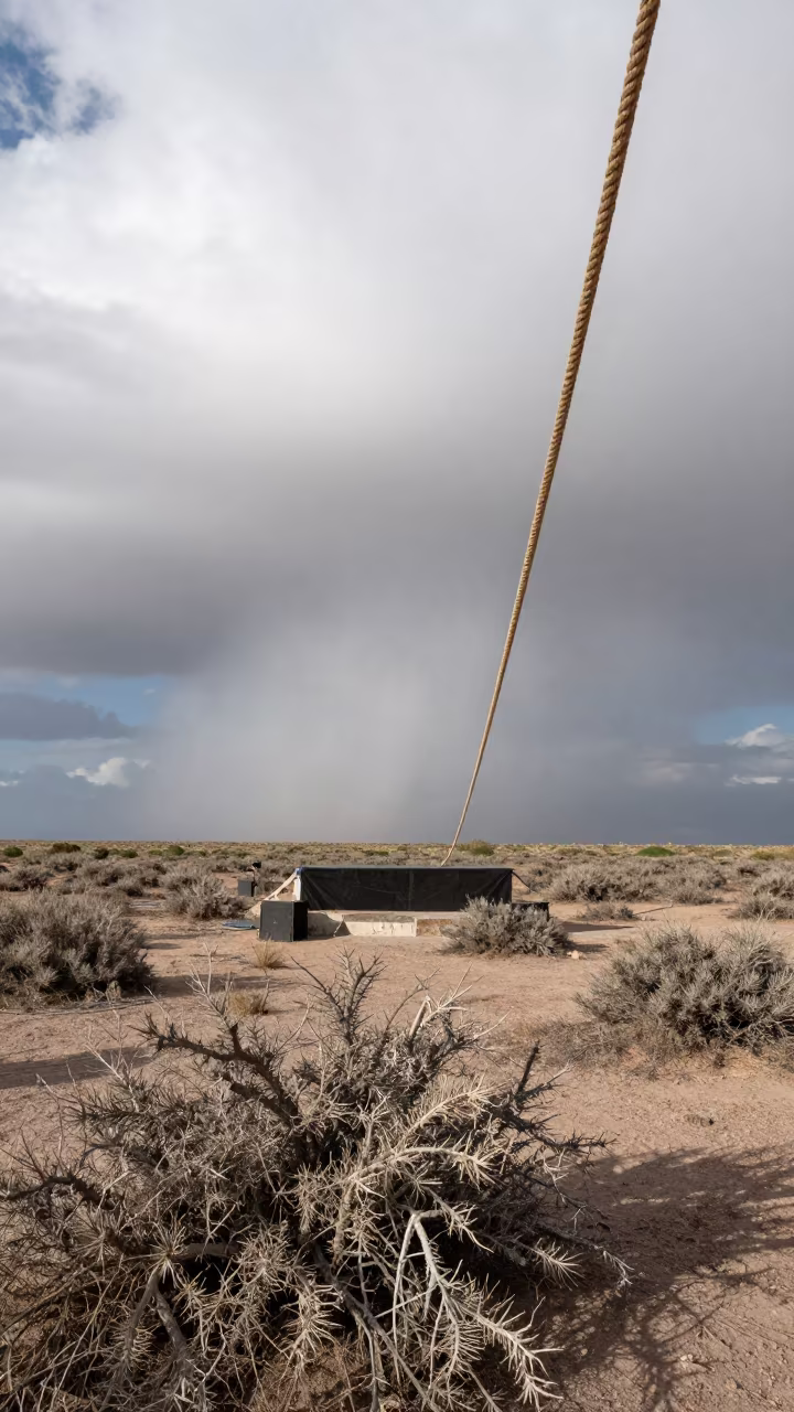 Tornado Rope Stage Retreating Through Marine Fog in through low marine fog near Hermosillo