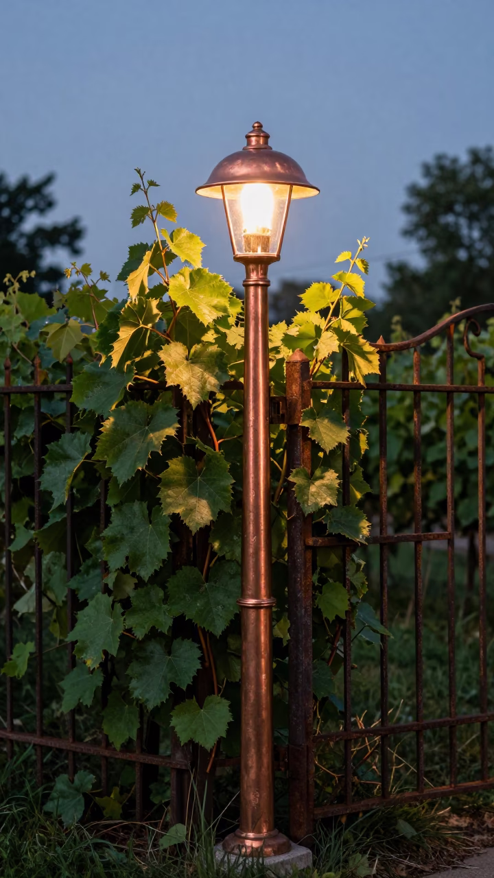 Toronto Dusk Vineyard Gate Copper Light Before Evening in in Toronto, Ontario, Canada