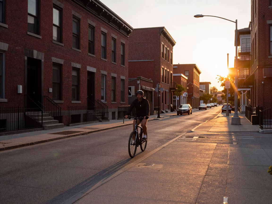 Toronto Historic Street at Sunset Light in in Toronto, Ontario, Canada
