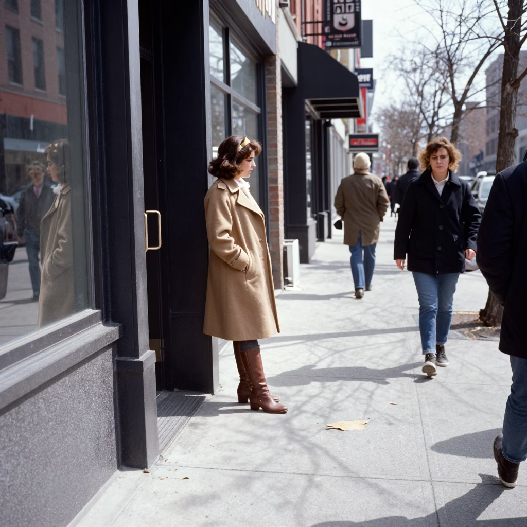 Toronto Noon Street Scene with Vintage Boots and Urban Details in in Toronto, Ontario, Canada