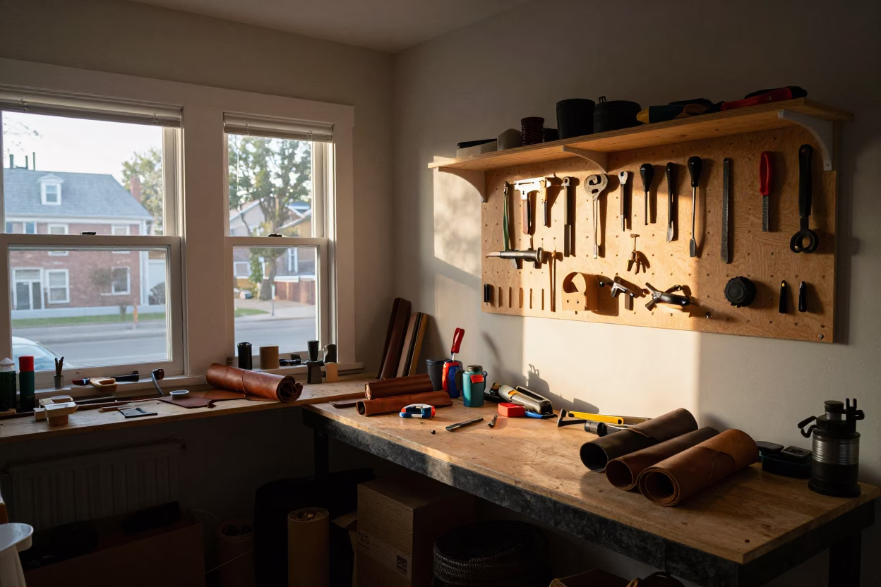 Toronto Workshop Interior at Evening Light in in Toronto, Ontario, Canada