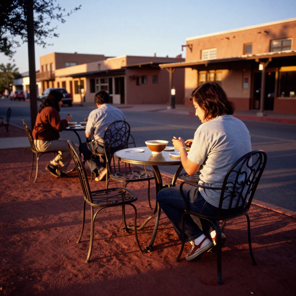 Tortilla Soup in Santa Fe at Golden Hour in in Santa Fe, New Mexico, United States
