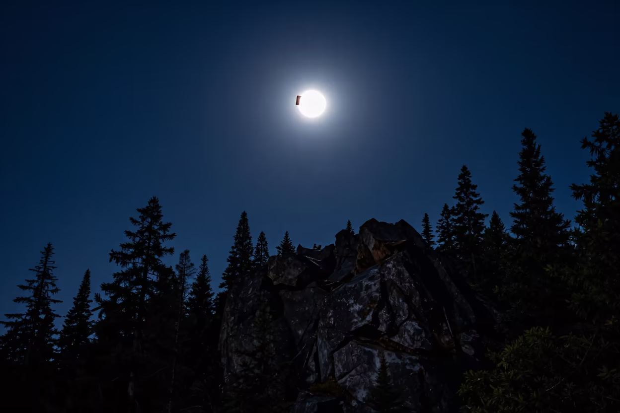 Total Solar Eclipse Night Sky Washington Overlook in beneath a dark-sky overlook in Washington