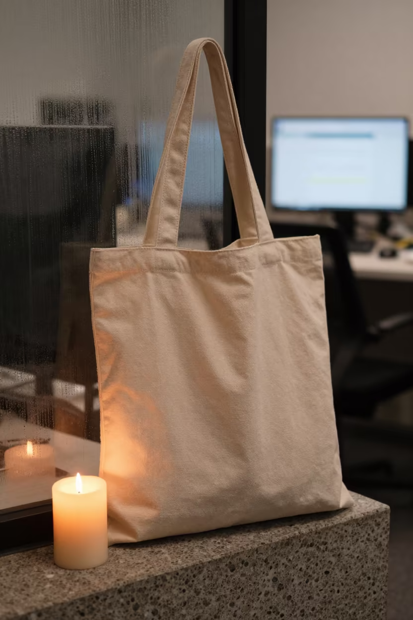 Tote on Stone Ledge Tianjin Night Candlelight in on a stone ledge in Tianjin