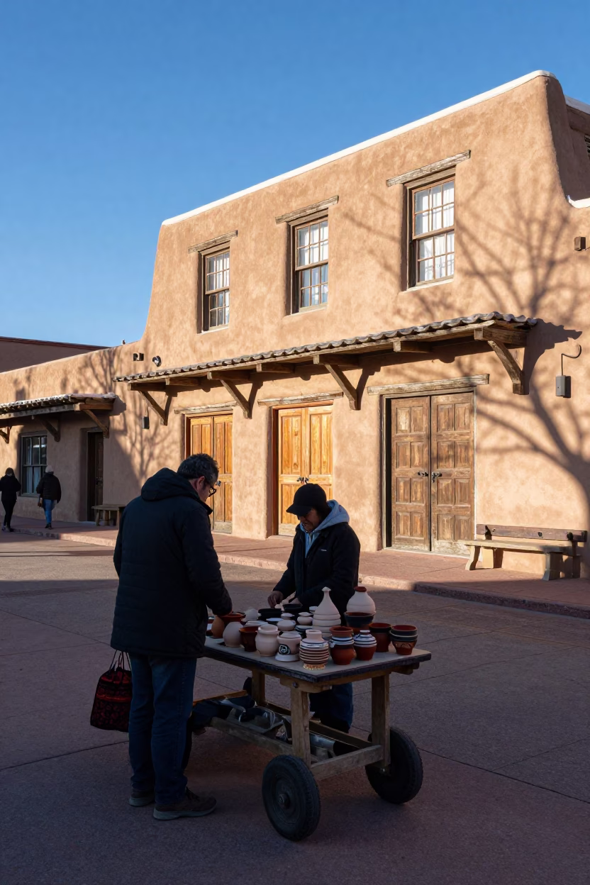Tourist Interaction in Santa Fe in in Santa Fe, New Mexico, United States