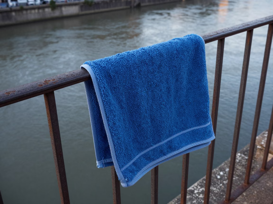 Towel Edge Draped in Bilbao in in Bilbao, Spain