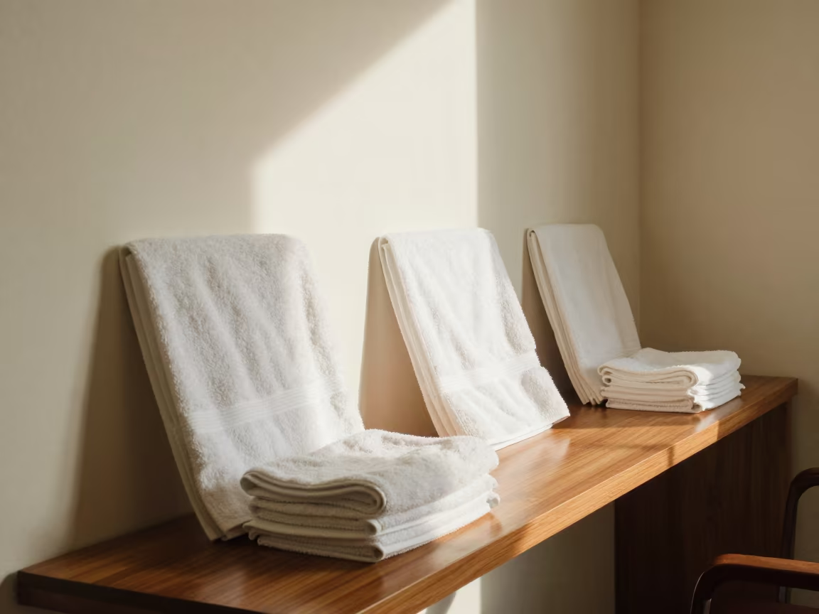 Towel Fold Board in Late Afternoon Salon Puerto Cabello in inside a salon row in Puerto Cabello