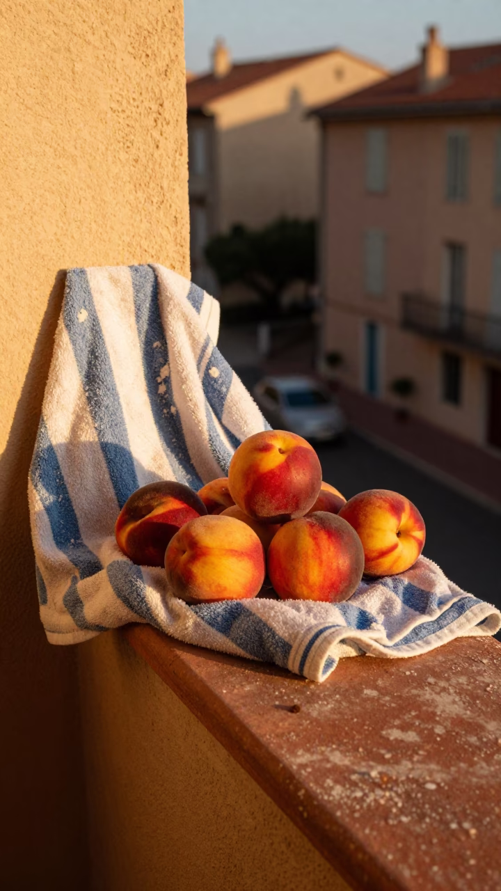 Towel in Nice at Golden Hour in in Nice, France
