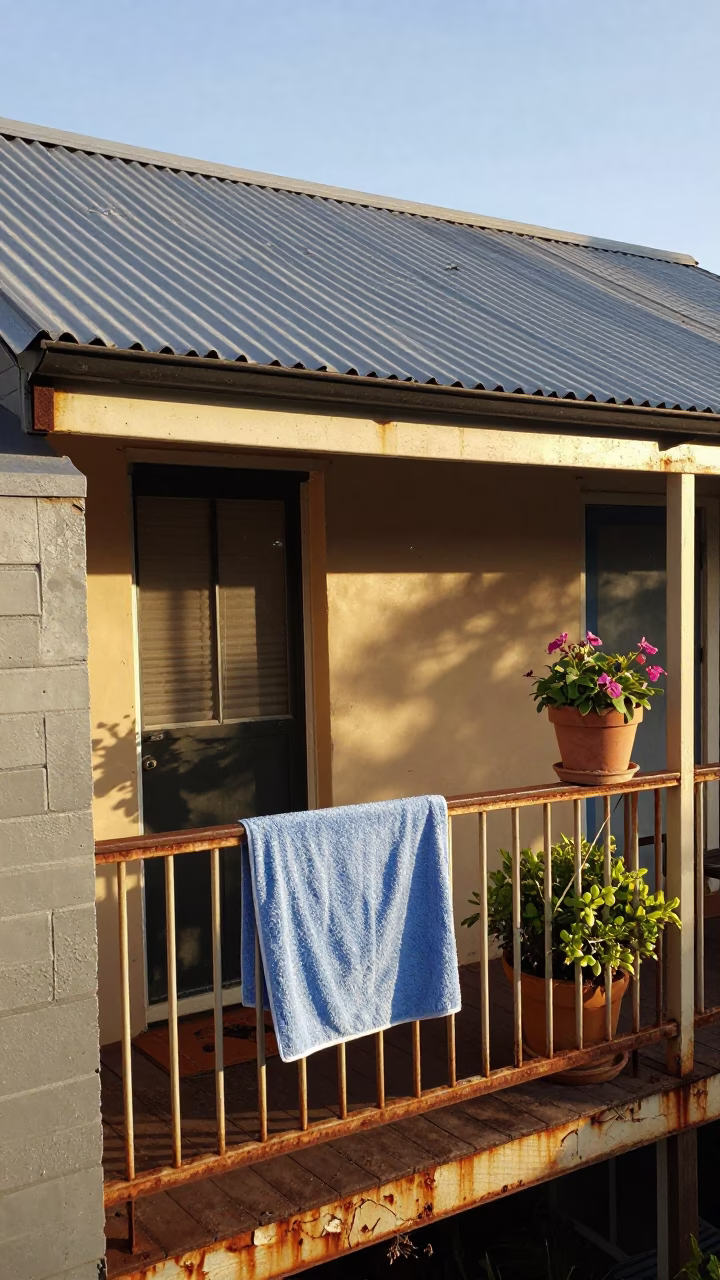 Towel in Sydney at Late Afternoon Light in in Sydney, New South Wales, Australia