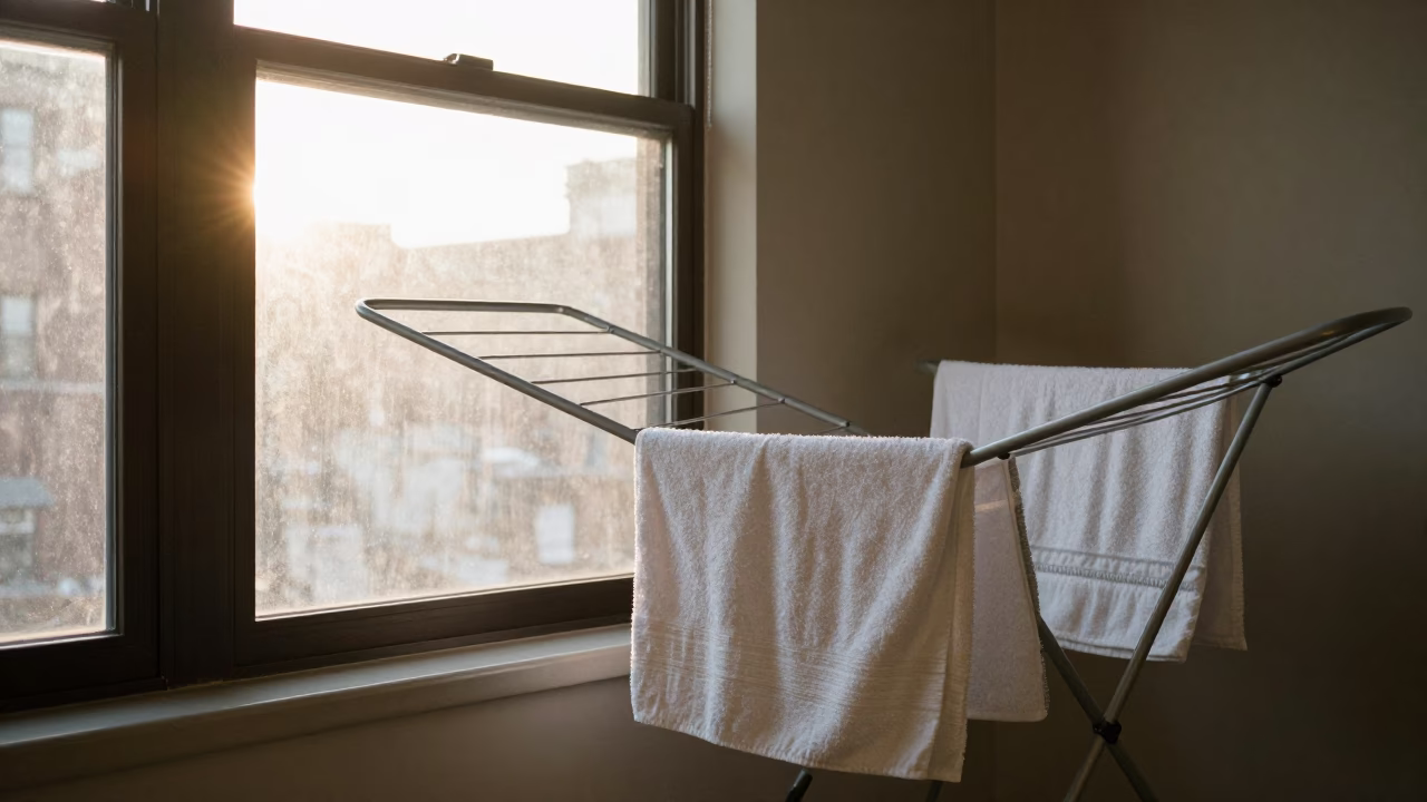 Towels just after sunrise in Chicago in in Chicago, Illinois, United States