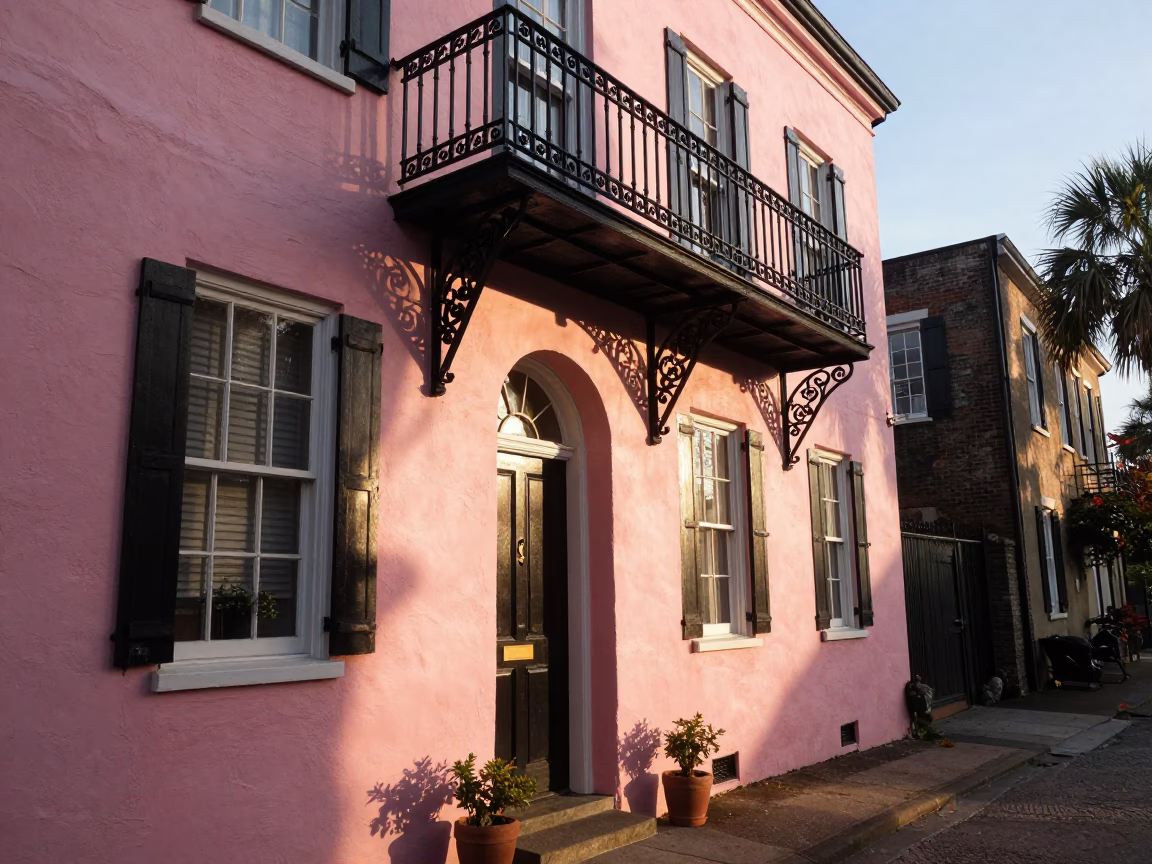 Townhouse Entrance in Charleston in in Charleston, South Carolina, United States