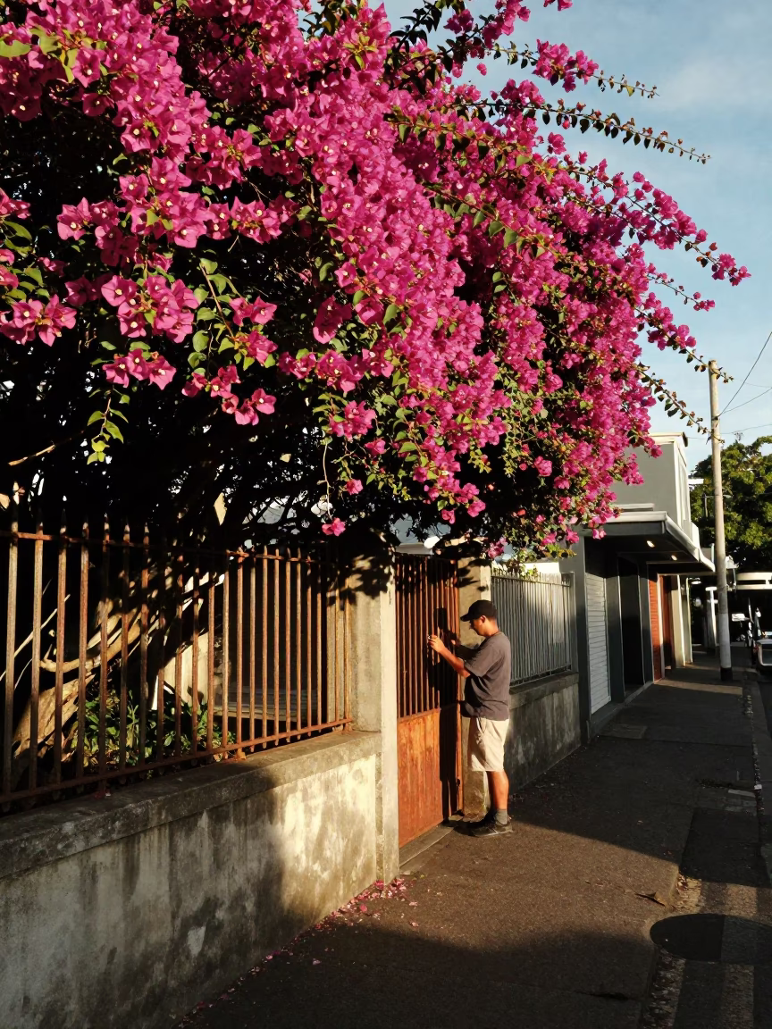 Tradesman at Late Afternoon Light in Auckland in in Auckland, New Zealand