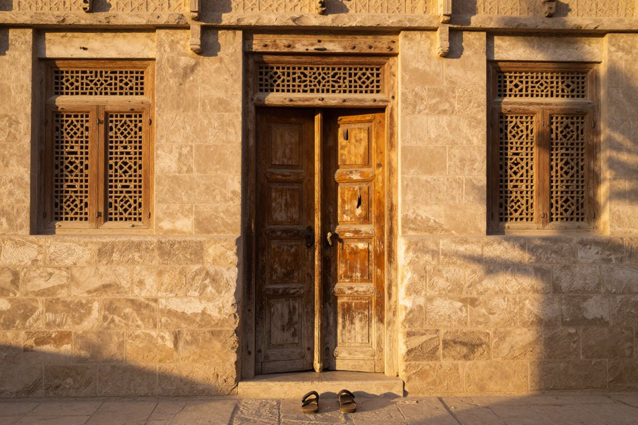 Traditional Doorway in Luxor in in Luxor, Egypt