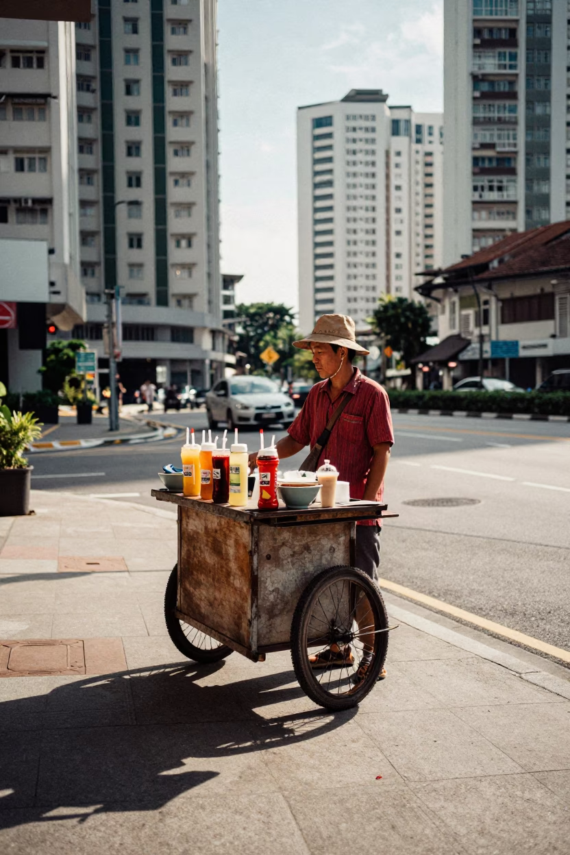 Traditional Drinks Early Afternoon in Singapore in in Singapore, Singapore