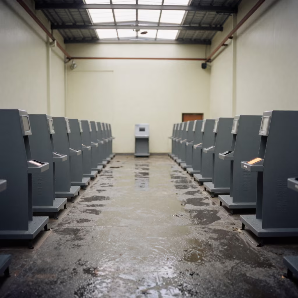 Trailer GPS Charger Rack in Mumbai Warehouse in inside a warehouse aisle in Dadar, Mumbai