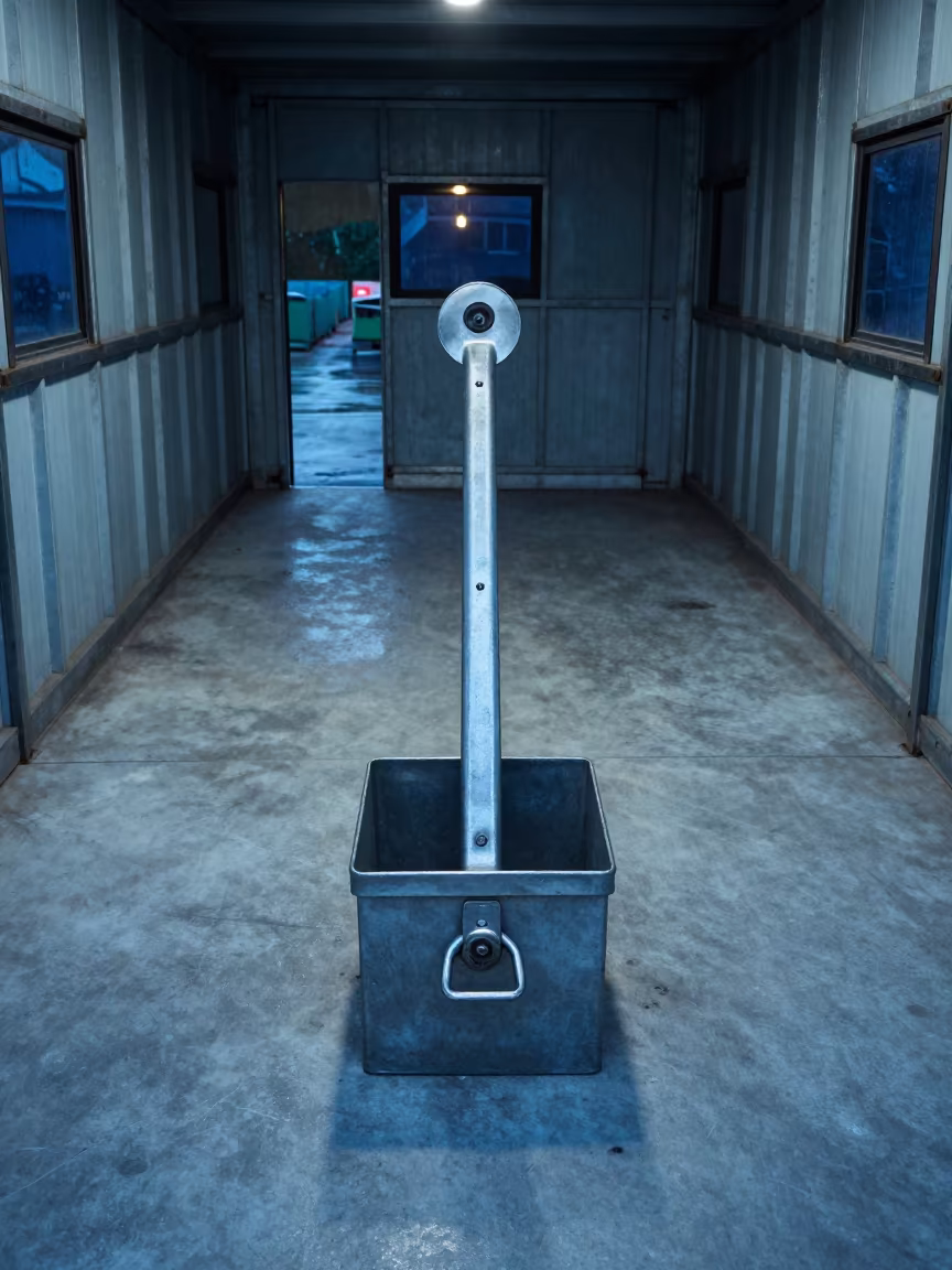 Trailer Jack Crank Bin in Faisalabad Cross-Dock in inside a cross-dock lane near Faisalabad